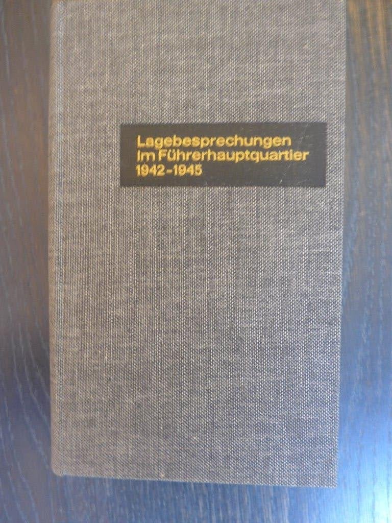 Discussions générales dans le Führerhauptquartier 1942-1945, Neuf, Enlèvement ou Envoi, Deuxième Guerre mondiale, Autres sujets/thèmes