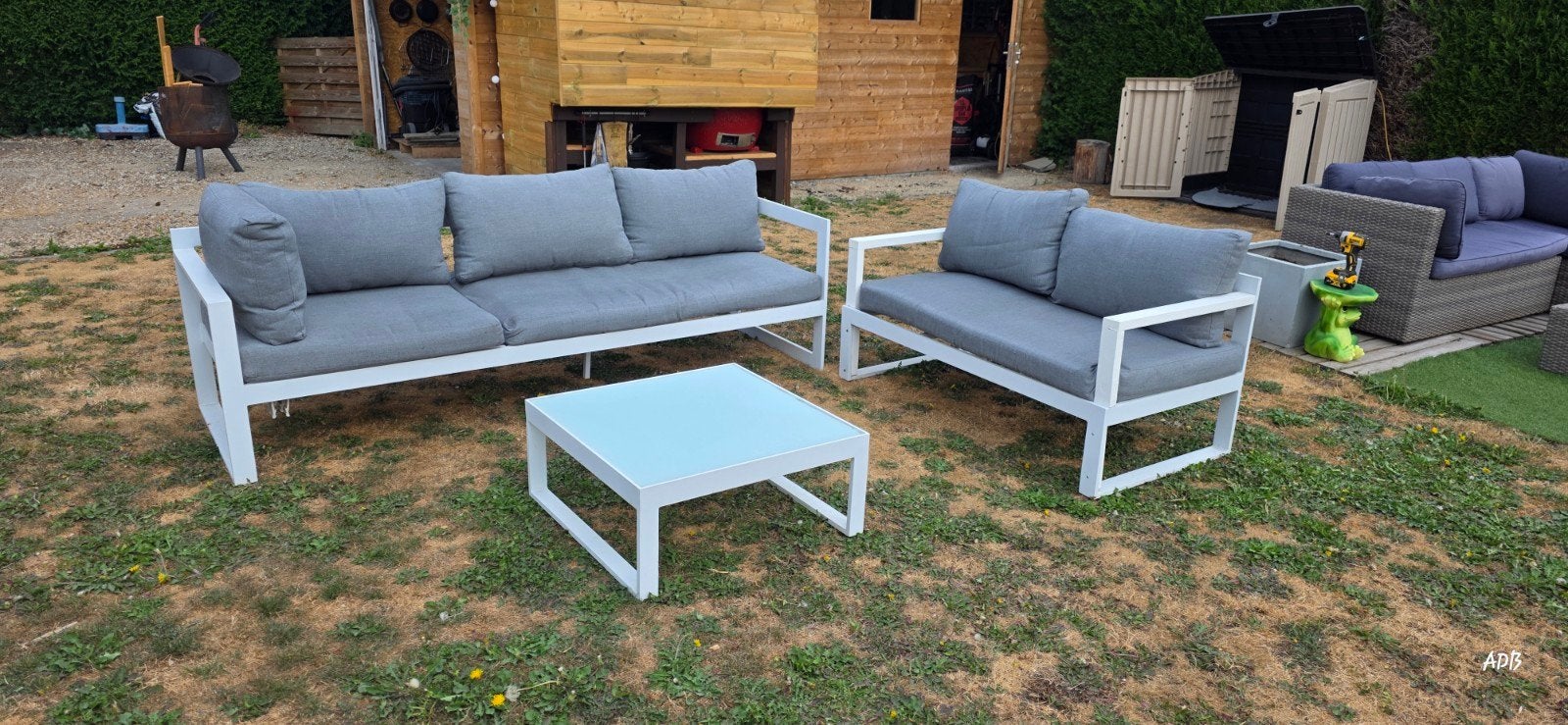 lounge set, Tuin en Terras, Ophalen, 6 zitplaatsen, Aluminium, Zo goed als nieuw