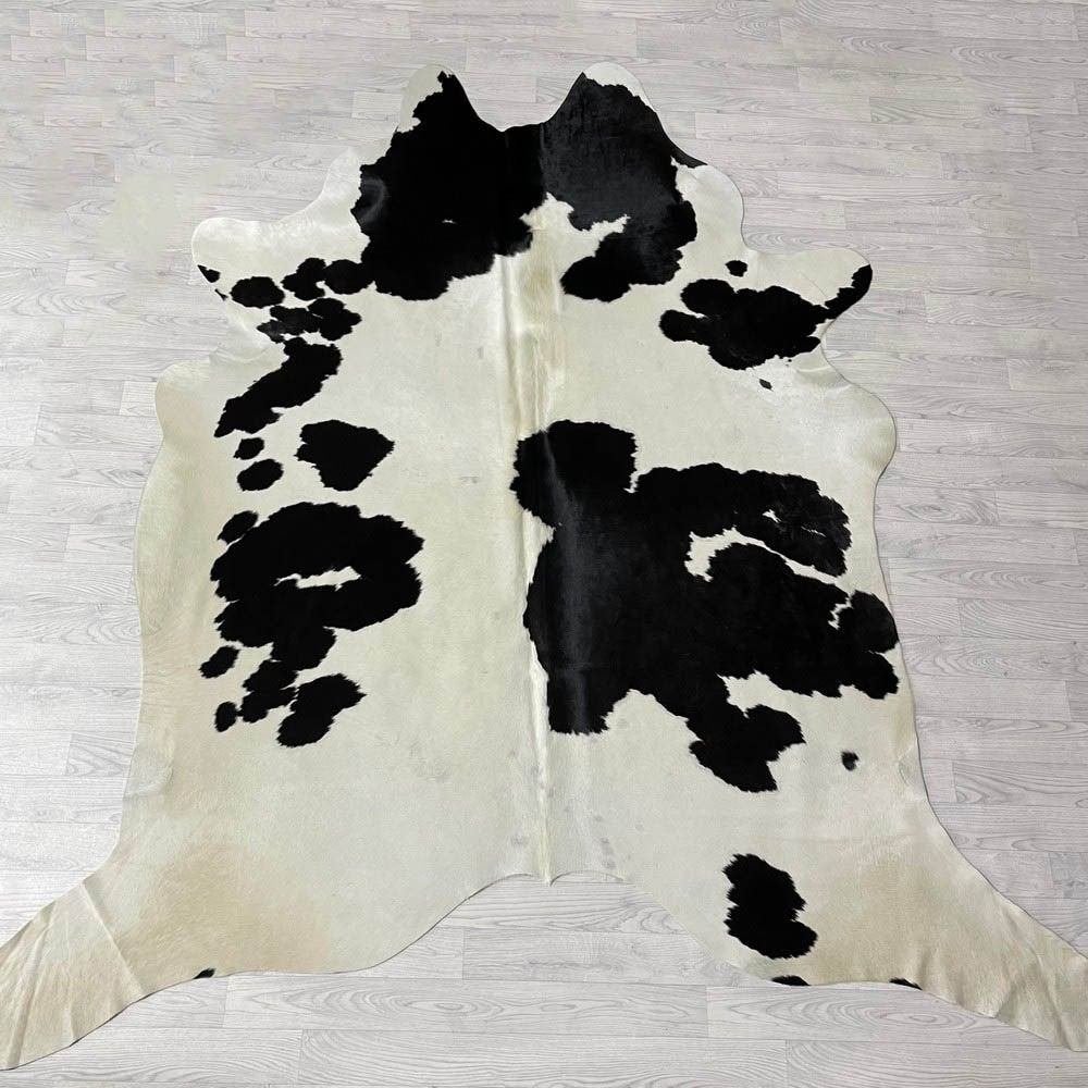 Koeienhuid zwart wit creme 255x245cm | Lederstore, Meerkleurig, Wandkleed, Nieuw, Ophalen of Verzenden