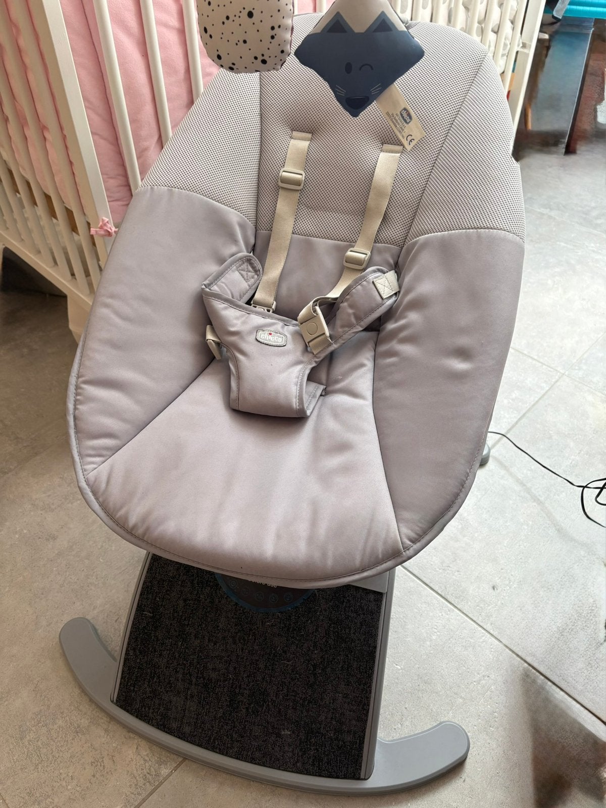 Balancelle bébé gris chicco, Enlèvement ou Envoi, Avec ceinture(s), Comme neuf, Chicco