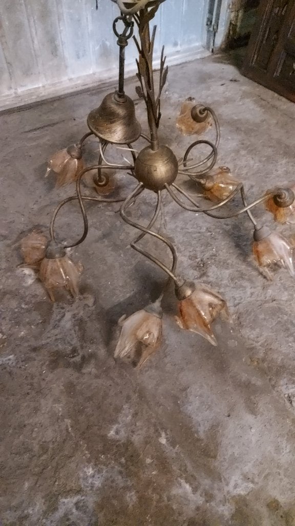 Lustre, Maison & Meubles, Lampes | Suspensions, Enlèvement, Utilisé, Verre