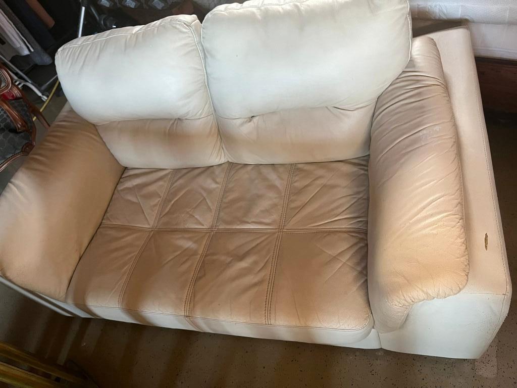Gratis 2 zit zetel, Huis en Inrichting, Ophalen, Gebruikt, Tweepersoons, Leer