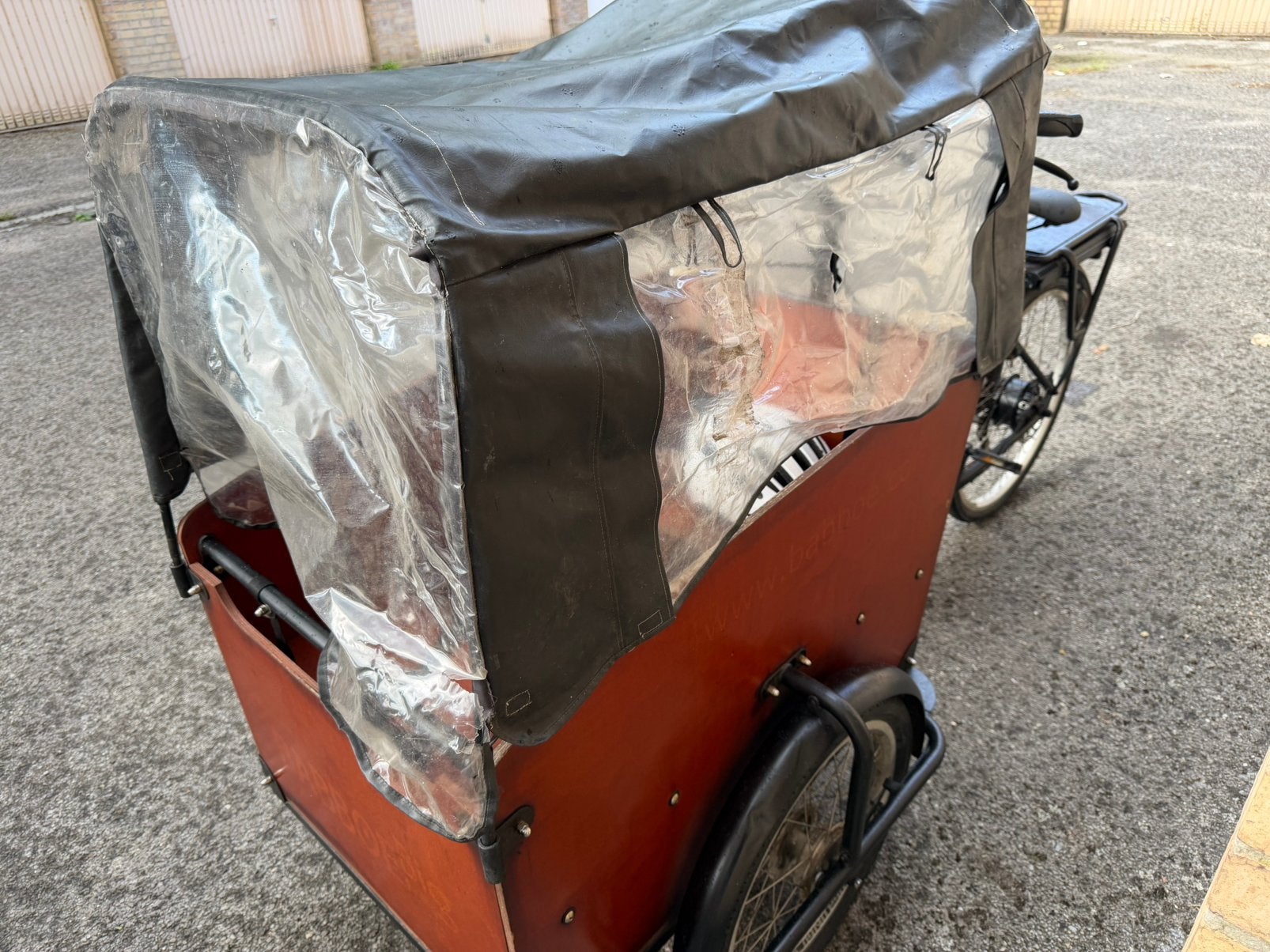 Vélo cargo, Enlèvement, Comme neuf, Bâche
