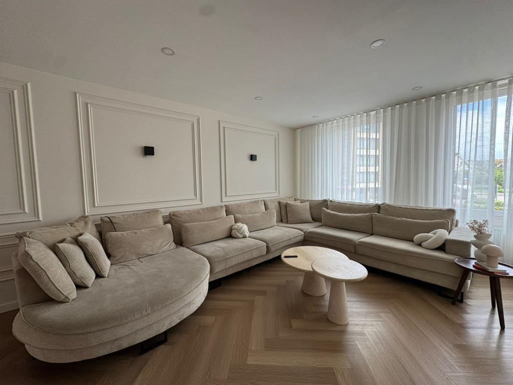 Luxe zitbank L met lounge, Huis en Inrichting, Ophalen, Gebruikt, Stof