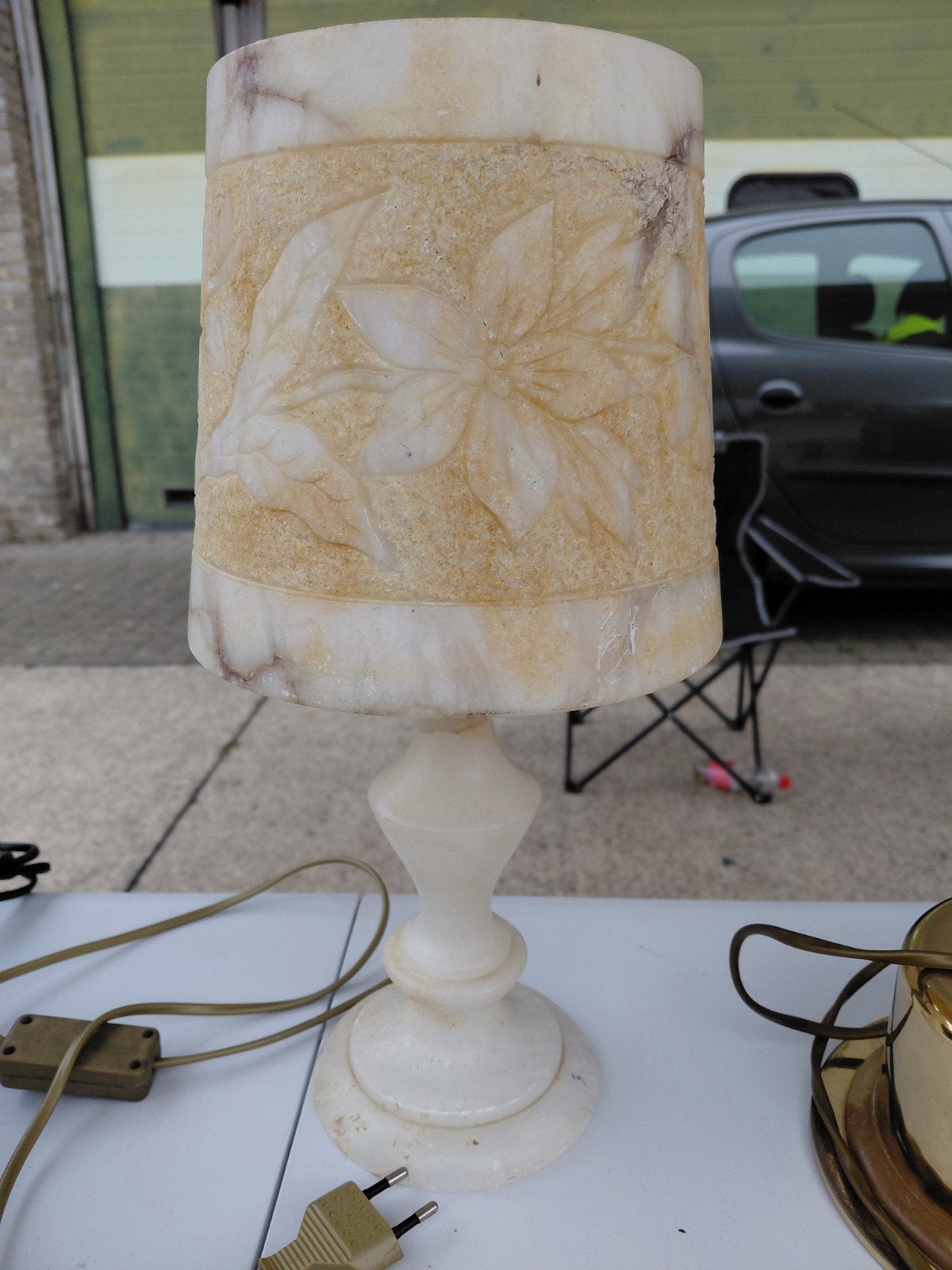 albast lamp, Ophalen of Verzenden, Zo goed als nieuw, Overige materialen