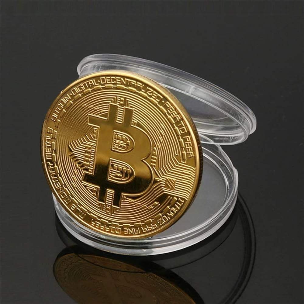 Pièce Bitcoin décorative, Timbres & Monnaies, Monnaie en vrac, Autres valeurs, Or, Autres pays