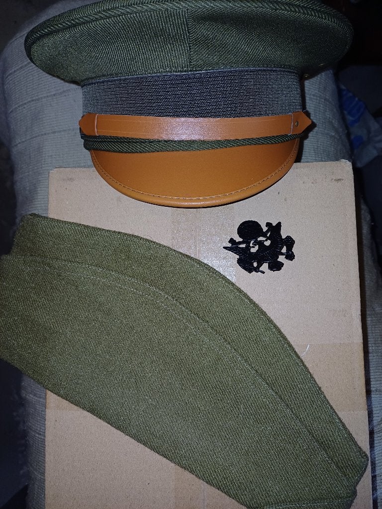 M1912 US WW1 Kepie officier + calot soldat REPRO, Enlèvement ou Envoi, Armée de terre, Casque ou Béret