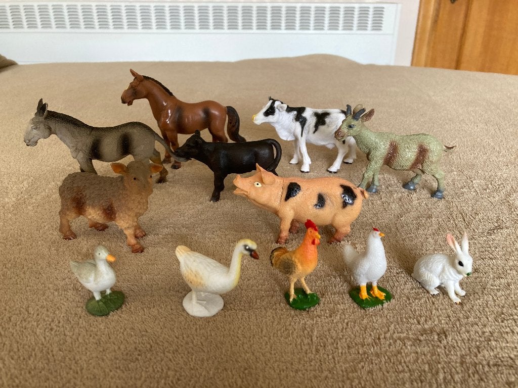 Boerderijdieren (12 stuks), Collections, Collections Animaux, Enlèvement ou Envoi, Comme neuf, Animal de ferme, Statue ou Figurine