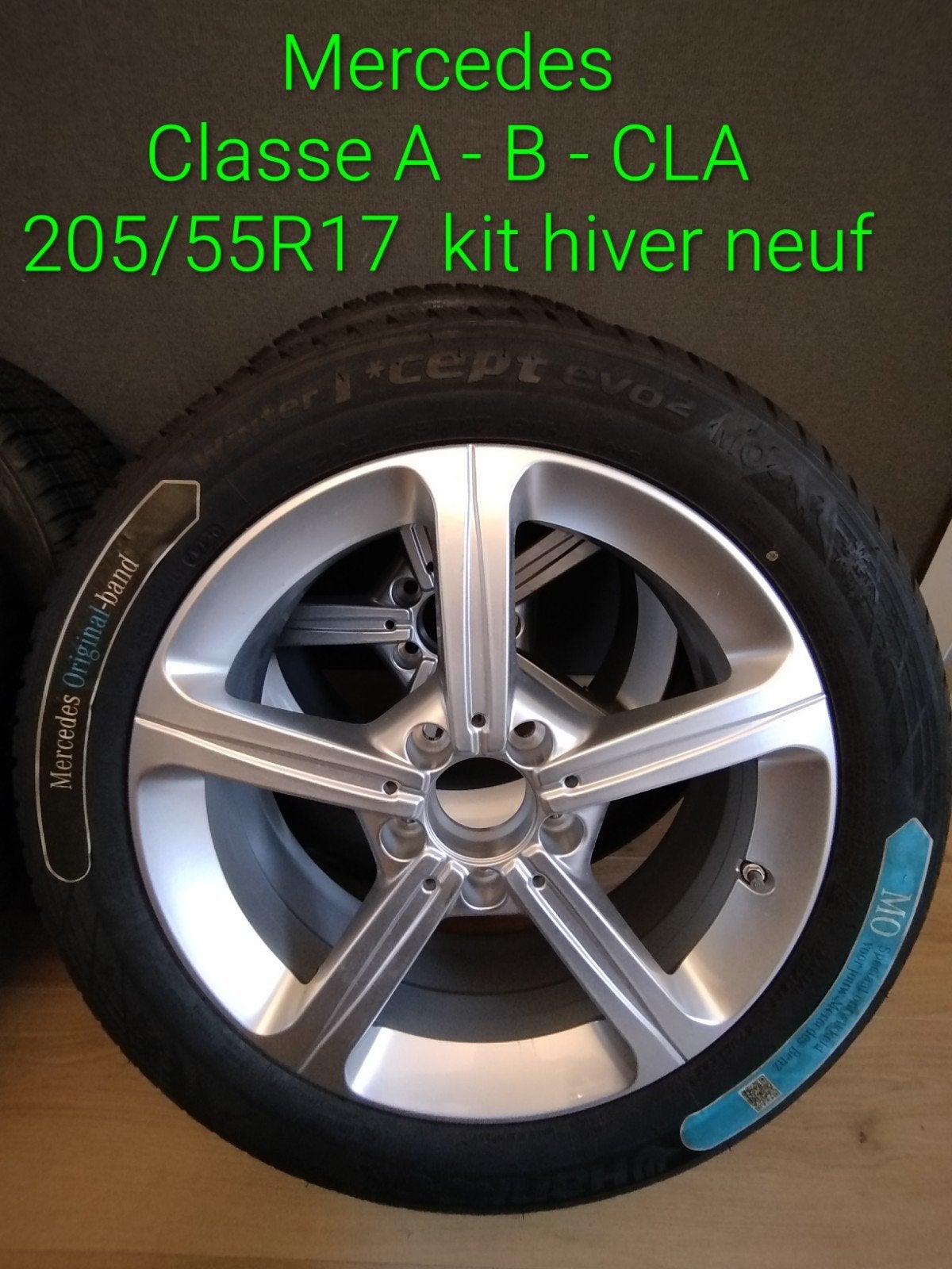 Mercedes classe A - B - CLA kit hiver neuf - 650€ fixe, Neuf, Pneus et Jantes, Pneus hiver, Véhicule de tourisme