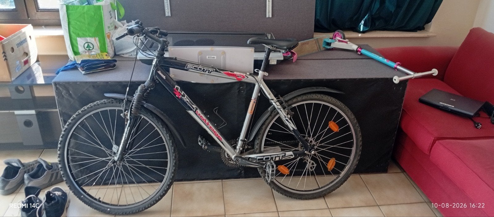 Scott fiets alu kader, Ophalen