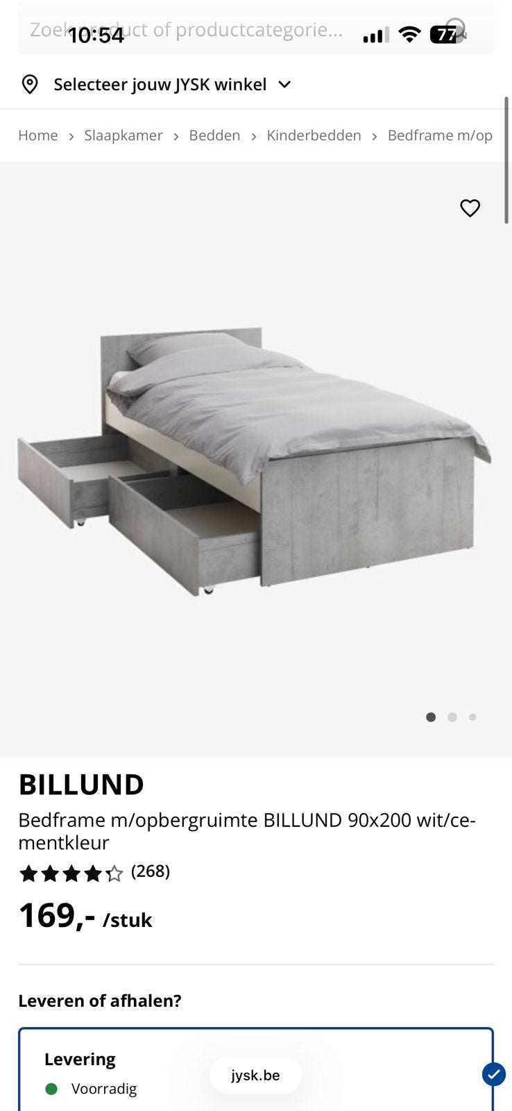 Eenpersoonsbed jysk, Ophalen, Zo goed als nieuw