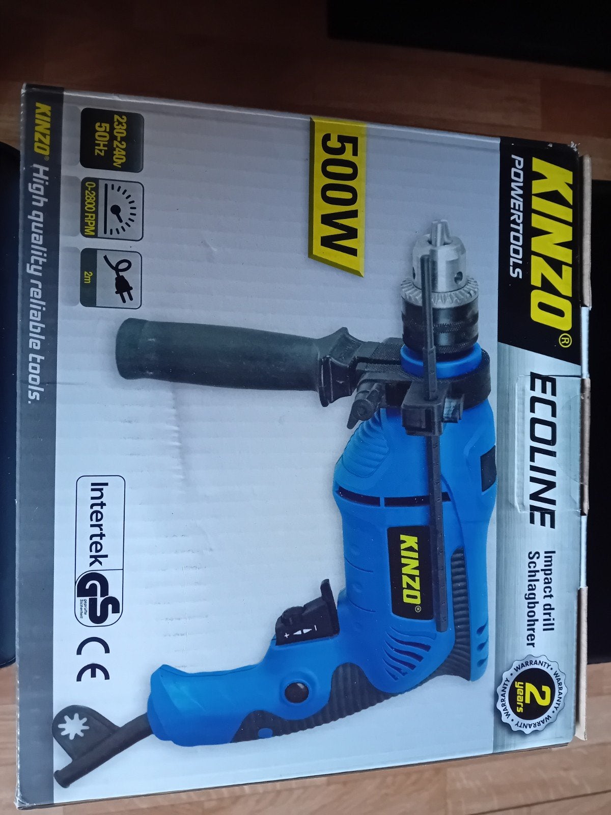 Kinzo Powertools Ecoline klopboormachine 500w, Boormachine, Nieuw, Ophalen of Verzenden, Klopboormechanisme
