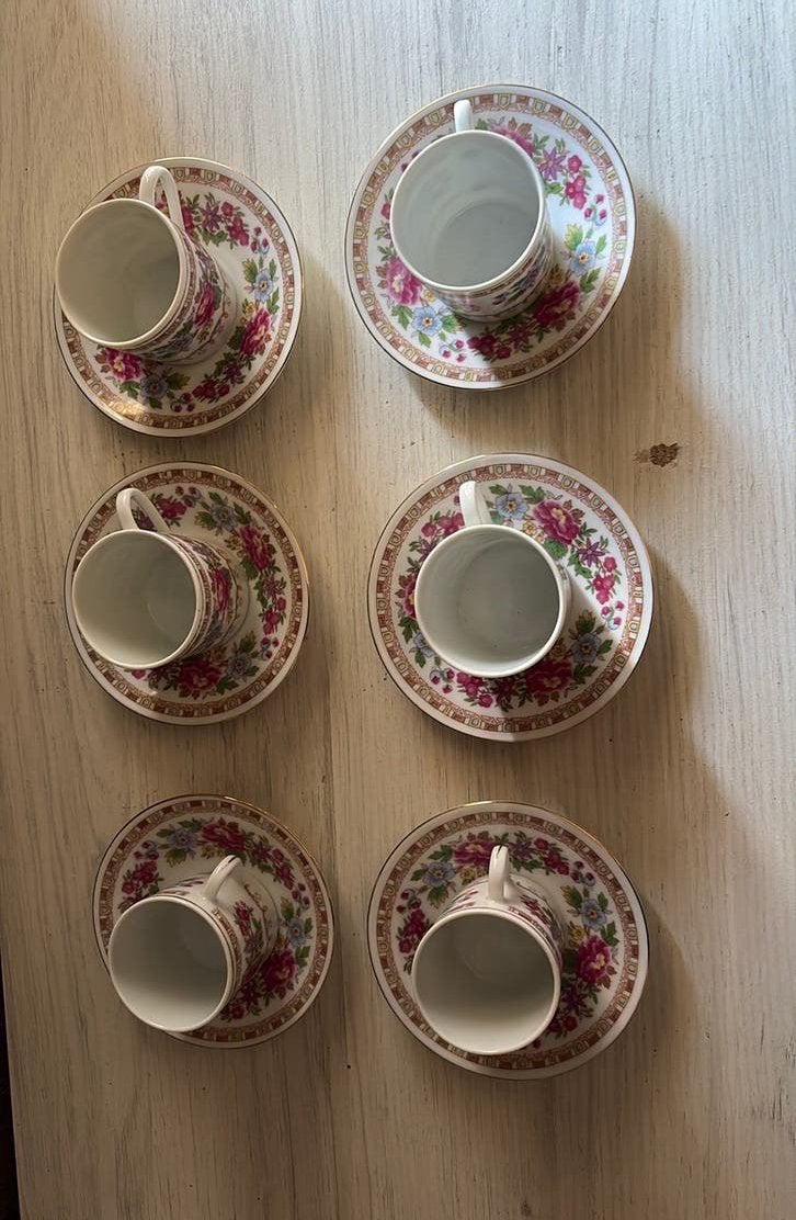 Vintage Chinese Espresso Kop en Schotels - Jaren '70/'80, Ophalen of Verzenden