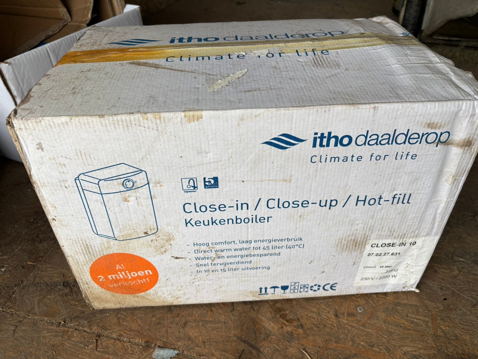 Keukenboiler daalderop, Doe-het-zelf en Bouw, Chauffageketels en Boilers, Minder dan 20 liter, Ophalen, Nieuw, Boiler