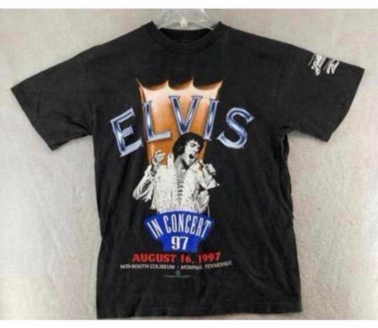 Elvis Presley T-Shirt XL Memphis TN in Concert 1997 90s vtg, Verzamelen, Ophalen of Verzenden, Zo goed als nieuw, Kleding