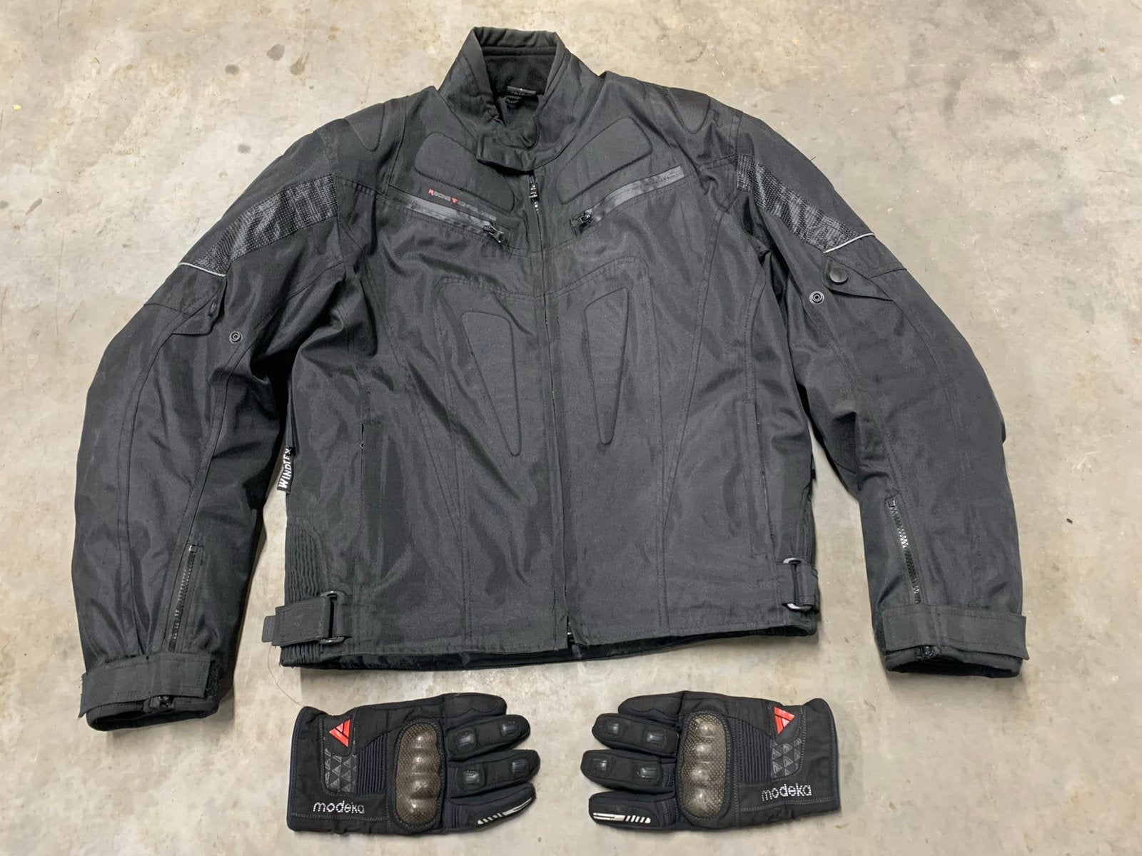 Motorvest + handschoenen, Motoren, Ophalen, Handschoenen