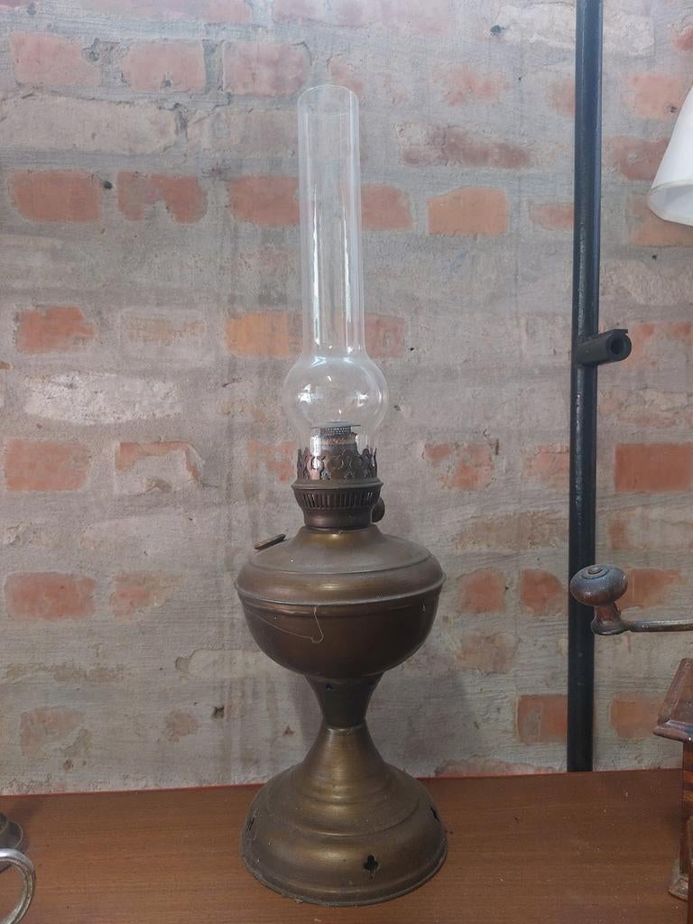 Koperen olielamp, Antiek en Kunst, Ophalen