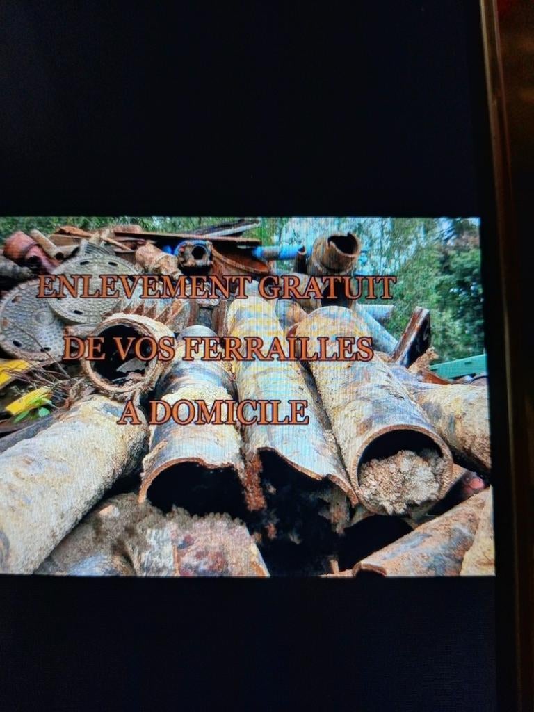 Métaux ferrailles enlèvement GRATUIT a domicile