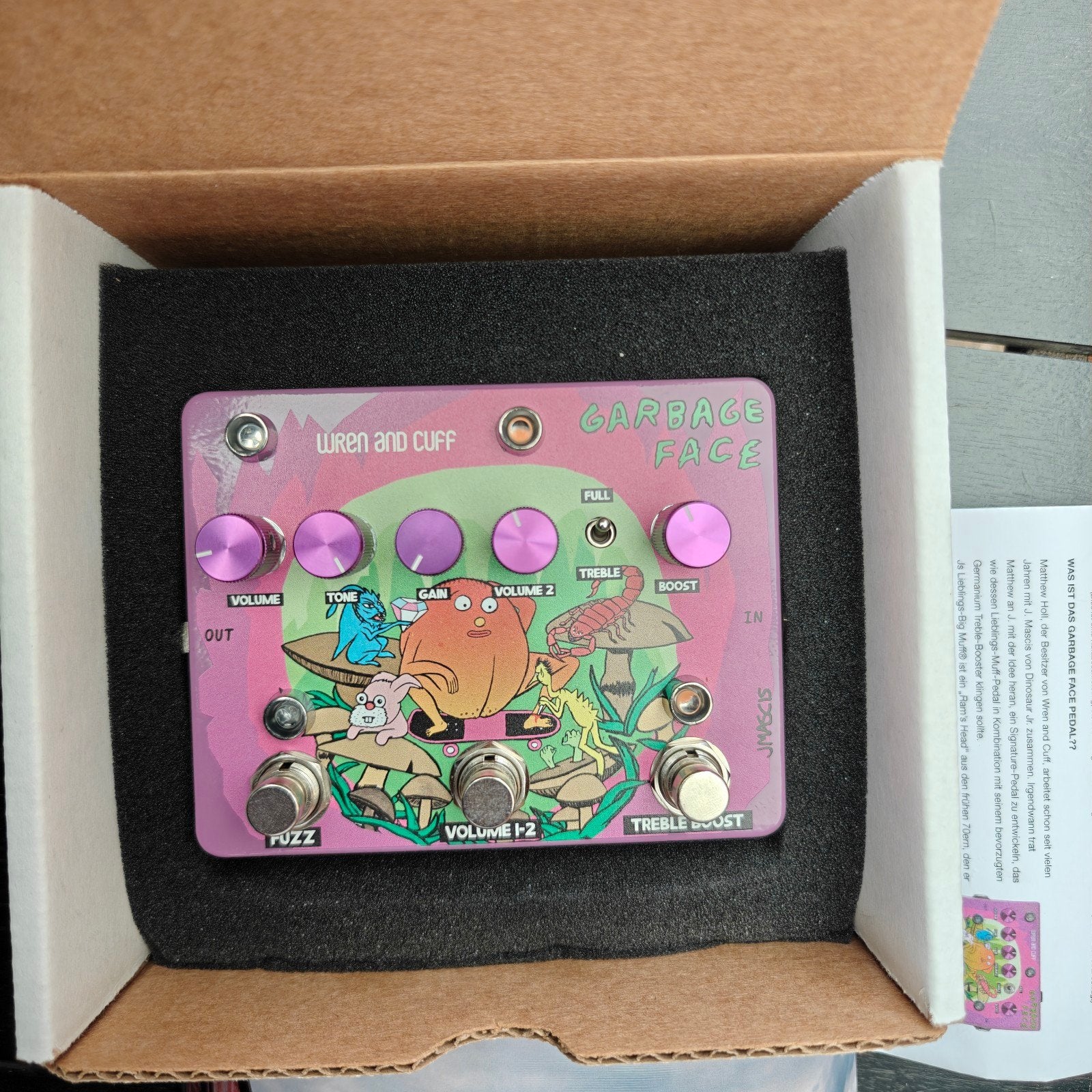 Wren and Cuff J.Mascis Garbage Face, Musique & Instruments, Enlèvement ou Envoi, Comme neuf, Distortion, Overdrive ou Fuzz