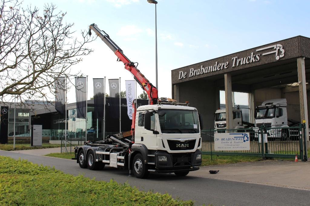 MAN TGS 26.440 6x2/4 - 2017 - EURO 6 - FASSI F155A.0.22, Auto's, Vrachtwagens, Automaat, Euro 6, MAN, Wit