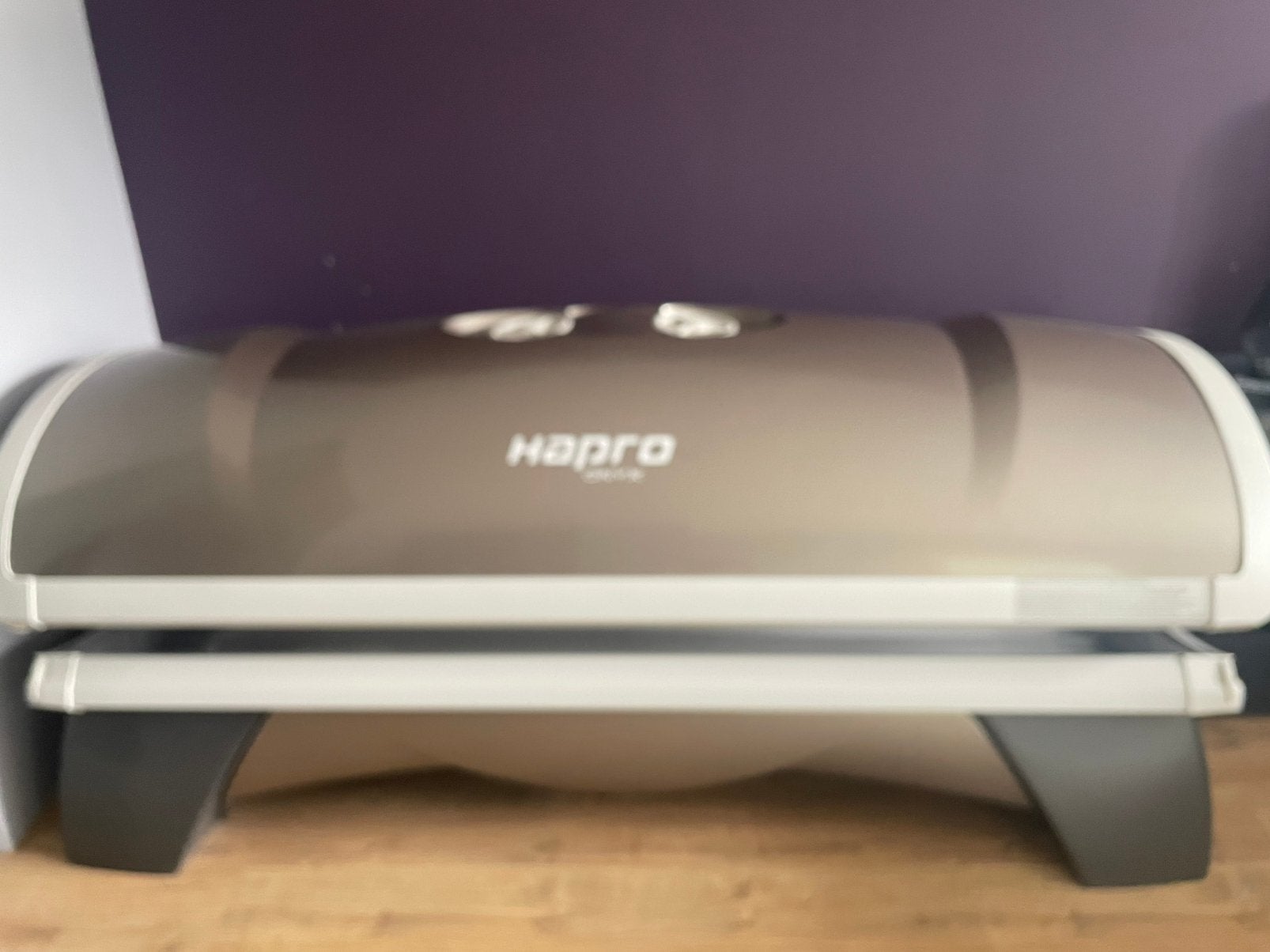 Zonnebank hapro onyx, Electroménager, Solarium, Banc solaire & Bronzage facial, Enlèvement, Utilisé, Banc solaire double, 15 lampes ou plus