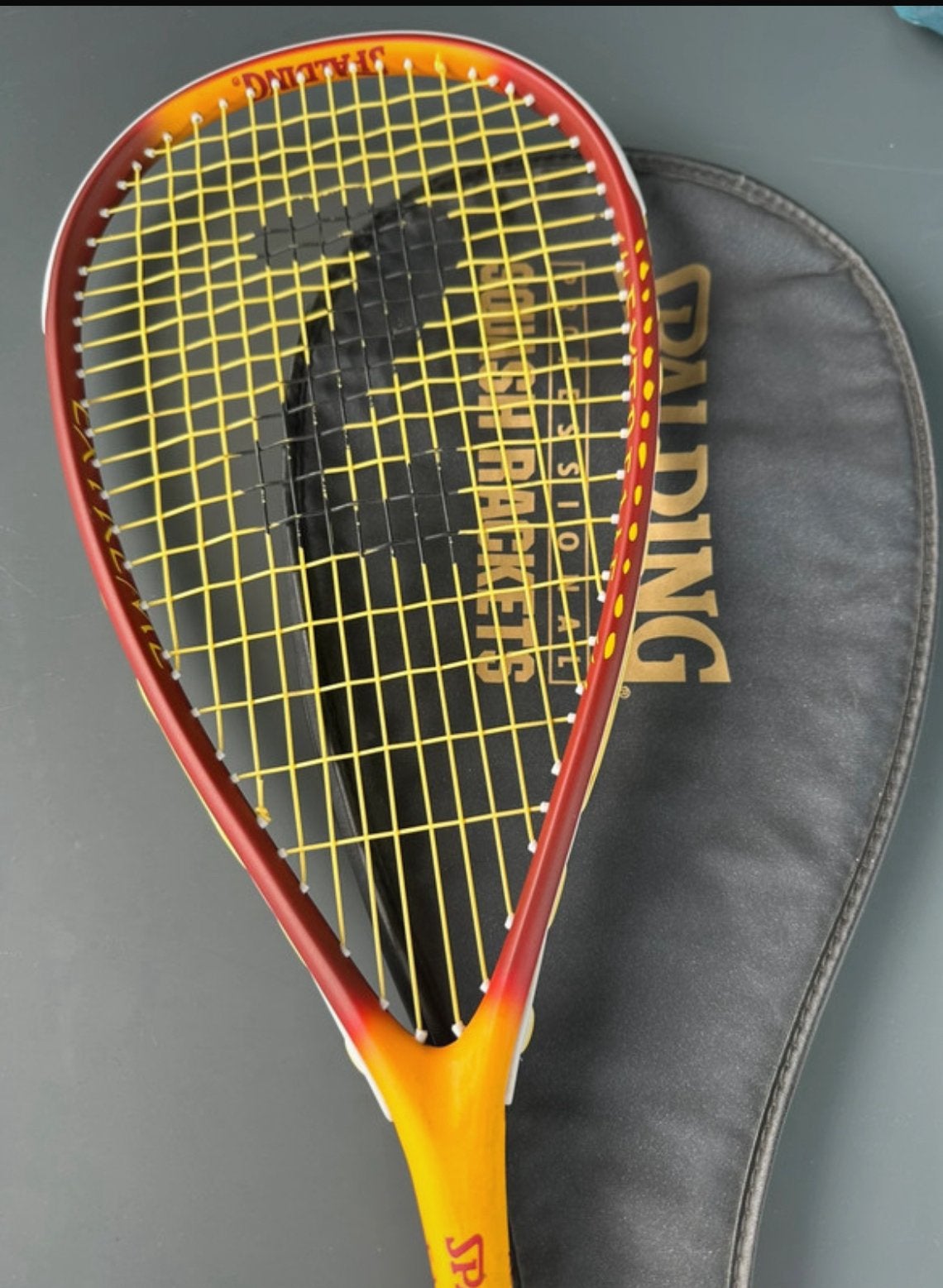 Raquette de squash avec chapeau, Enlèvement ou Envoi, Comme neuf, Raquette