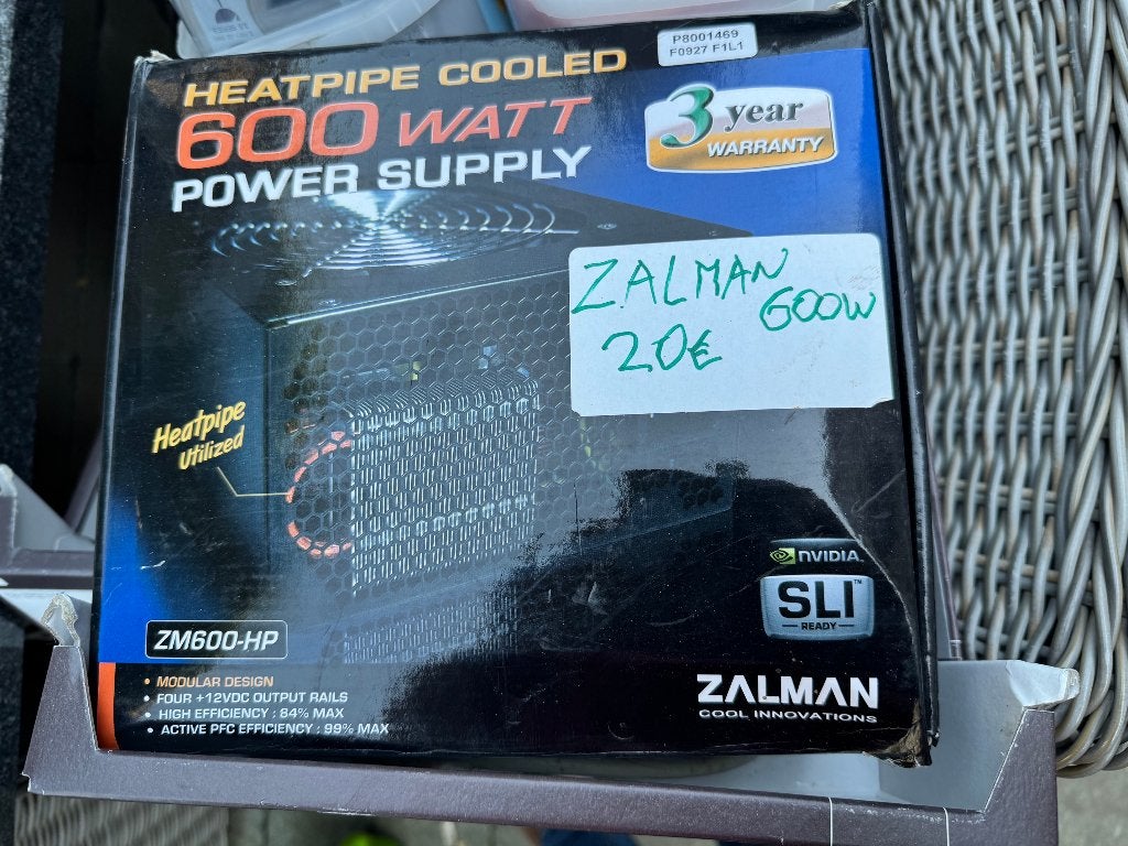Zalmann modulaire PC voeding 600Watt., Computers en Software, Interne voedingen, Gebruikt, Ophalen of Verzenden