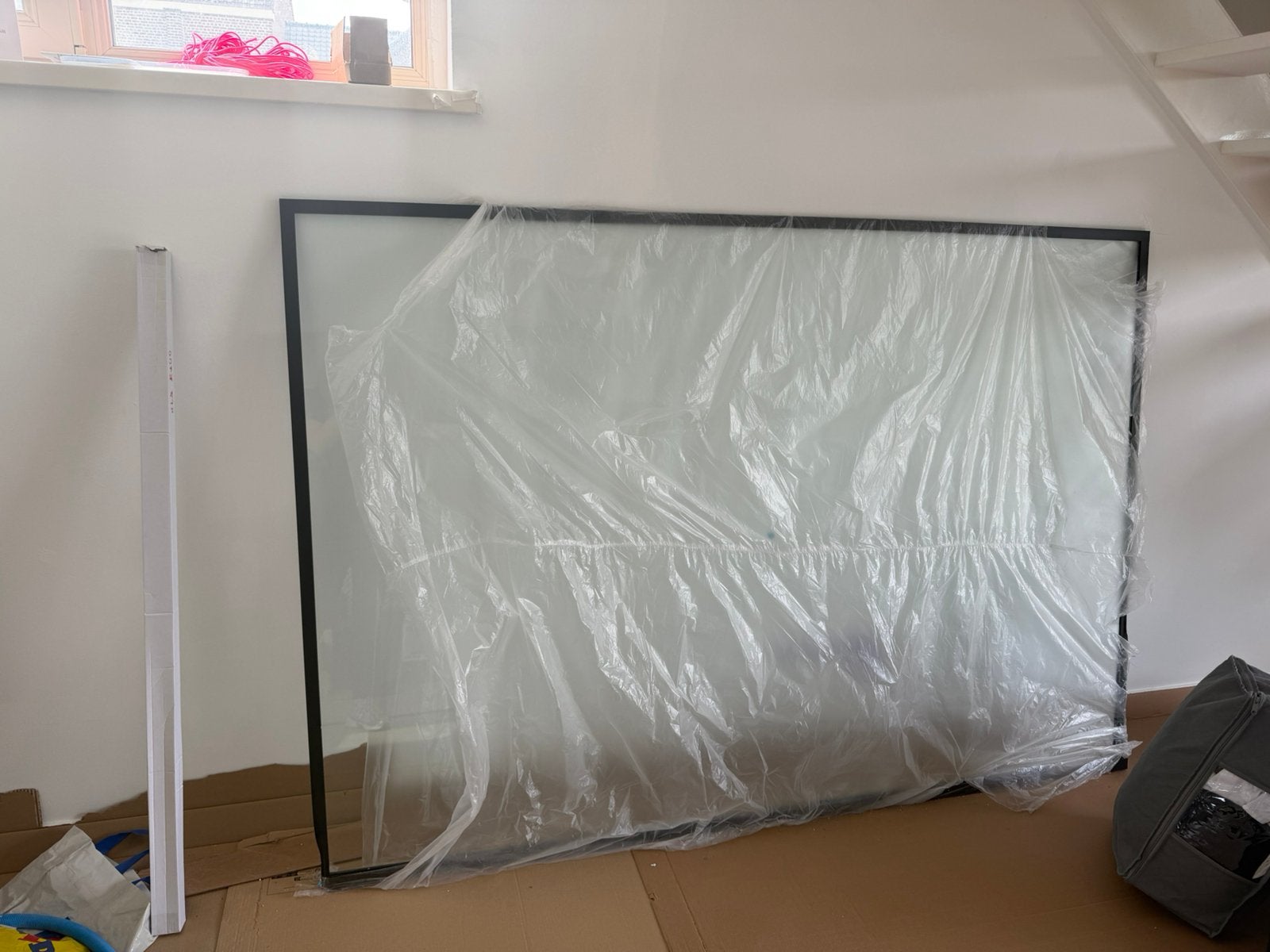 Paroi fixe verre trempe 8mm, Bricolage & Construction, Vitres, Châssis & Fenêtres, Neuf, Panneau vitré, 160 cm ou plus, Enlèvement