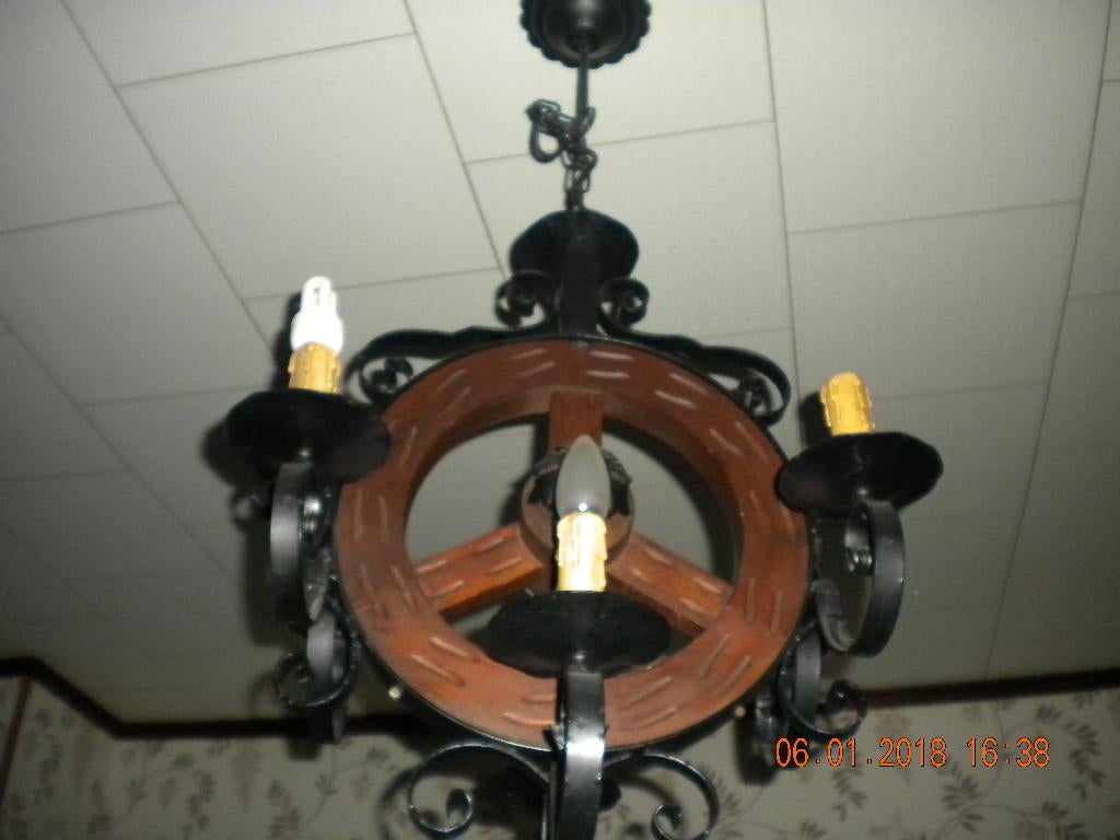 Luster : wiel, Antiek en Kunst, Antiek | Verlichting, Ophalen