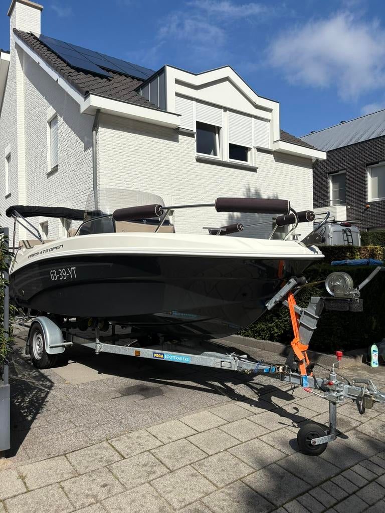 Prins 475 open console boot, Watersport en Boten, Speedboten, Zo goed als nieuw, 1.90 meter, Ophalen