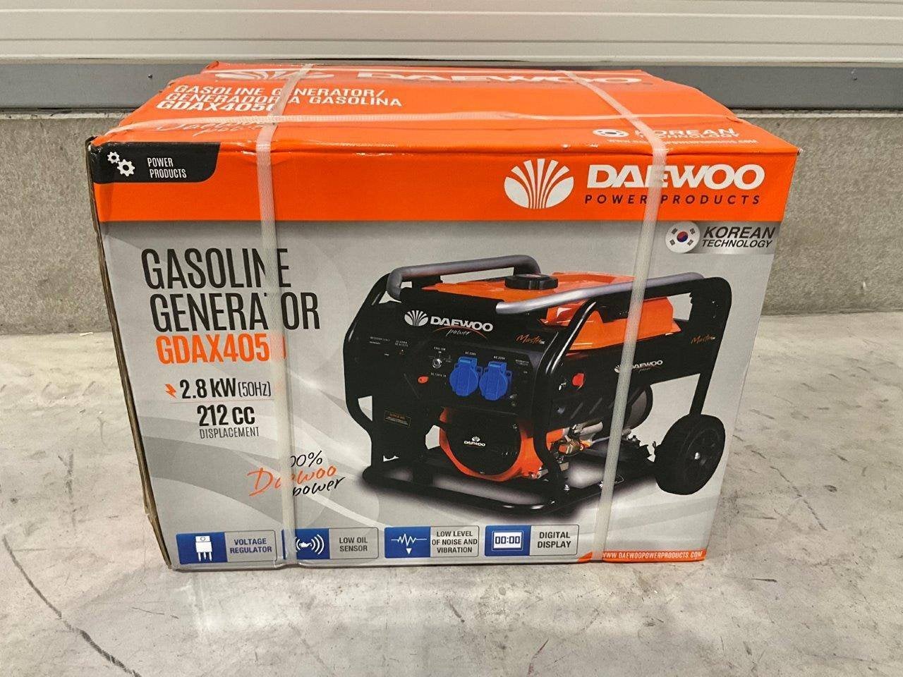 NIEUWE DAEWOO GENERATOR AGGREGAAT 2,8KW, Benzine, Geluidgedempt, Nieuw, Ophalen of Verzenden