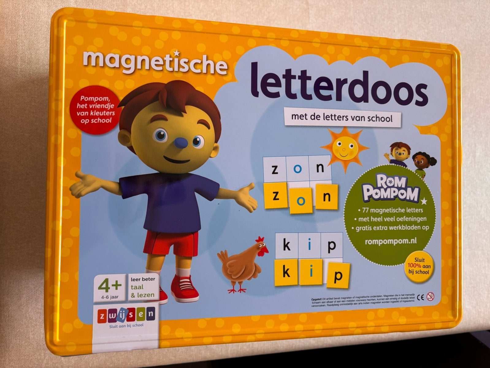 Magnetische letterdoos, Kinderen en Baby's, Ophalen, Zo goed als nieuw