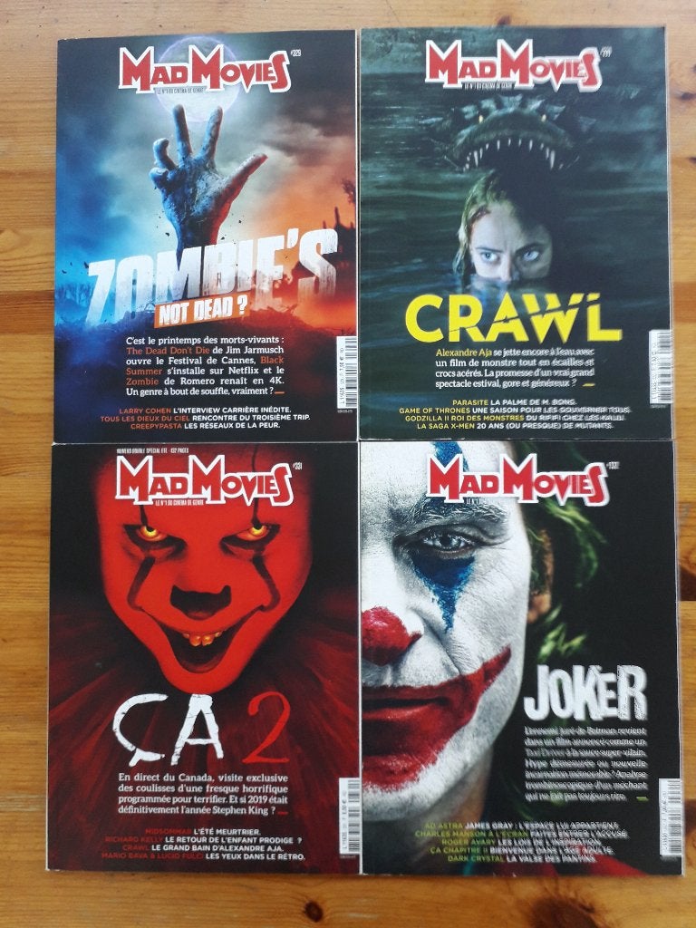 cinéma - Mad Movies 10 numéros consécutifs 325 à 334 (2019), Enlèvement ou Envoi, Utilisé, Musique, Cinéma ou TV