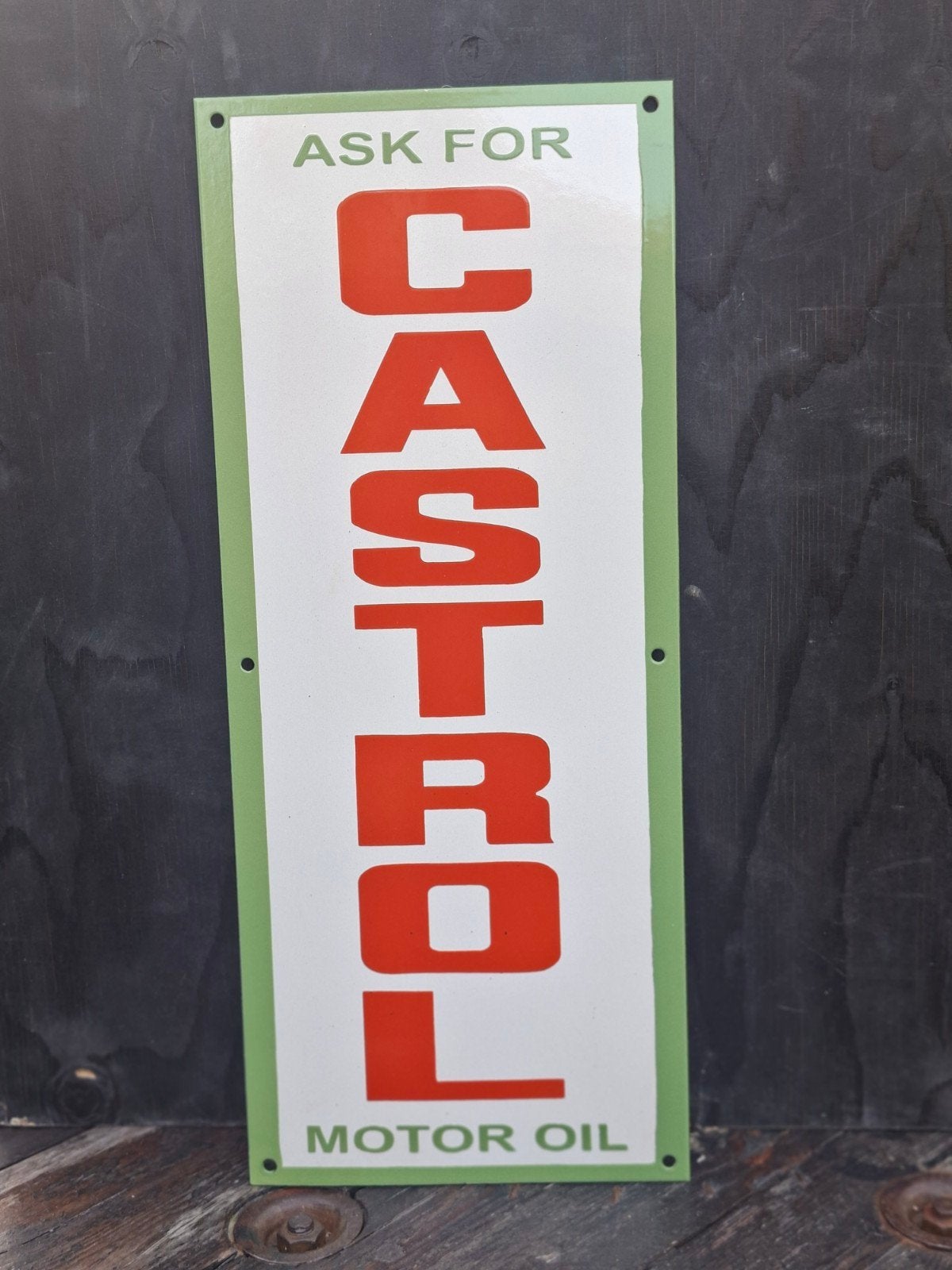 castrol motor oil emaille reclamebord, Envoi, Panneau publicitaire