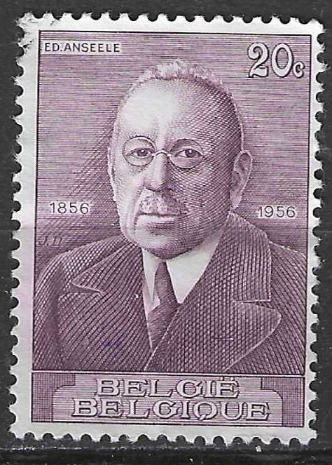 Belgie 1956 - Yvert/OBP 997 - Edward Anseele (ZG), Postzegels en Munten, Postzegels | Europa | België, Verzenden, Postfris, Zonder gom
