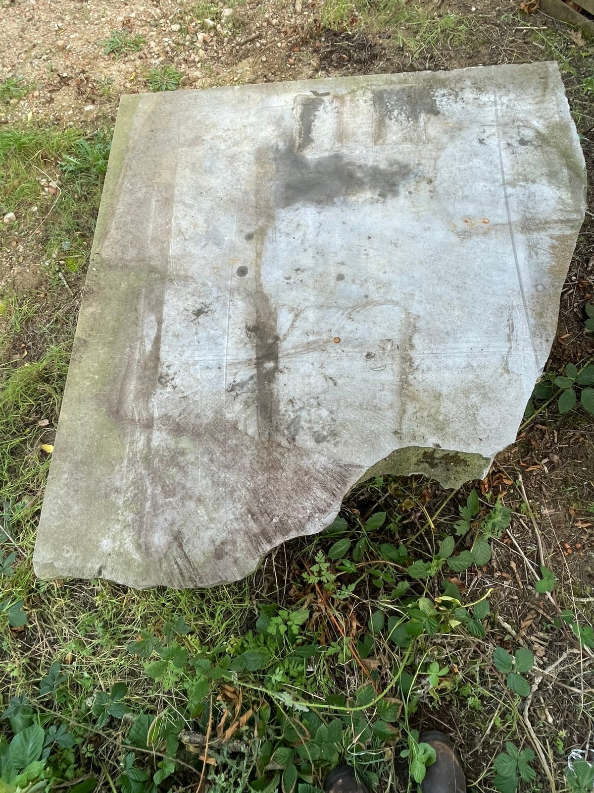 Grote plaat Belgische blauwe hardsteen ca. 140  130  8 cm, Ophalen, Overige typen, Zo goed als nieuw, Natuursteen