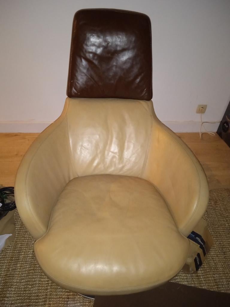Fauteuil relax cuir Natuzzi, Huis en Inrichting, Fauteuils, Ophalen, Leer