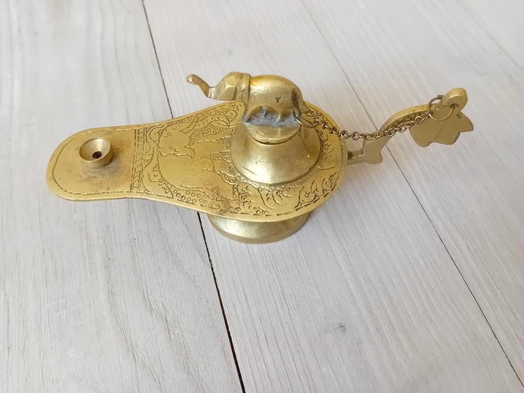 Koperen Alladin lamp, Antiek en Kunst, Ophalen