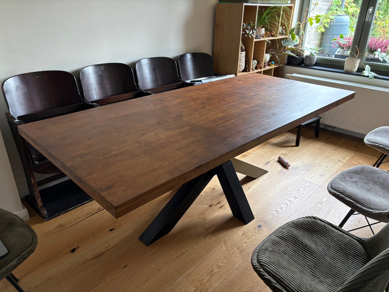 Houten tafel, Ophalen, Gebruikt, 200 cm of meer, 50 tot 100 cm