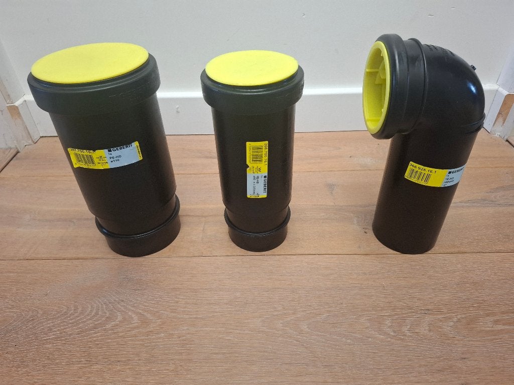 Geberit Koppelstukken - Set 3 Stuks - NIEUW, Doe-het-zelf en Bouw, Buizen en Afvoer, Afvoer, Verzenden, PVC, Nieuw