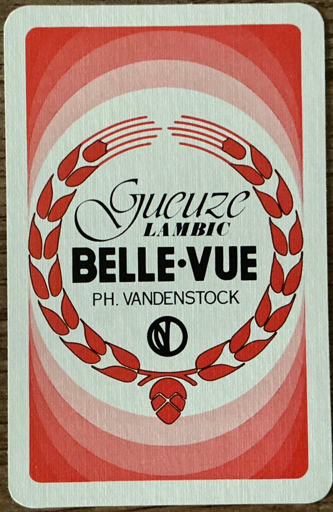 Carte à jouer BELLE-VUE/GUEUZE/LAMBIC/PH.VANDENSTOCK, Enlèvement ou Envoi, Comme neuf, Carte(s) à jouer