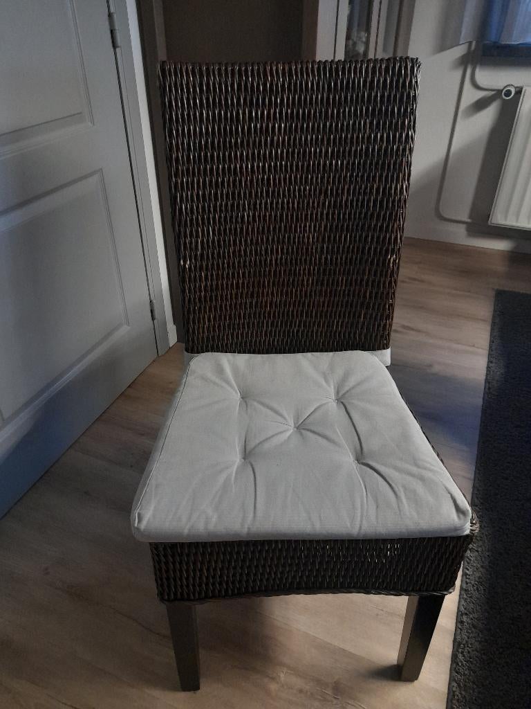 Stoel, Ophalen, Gebruikt, Bruin, Riet of Rotan