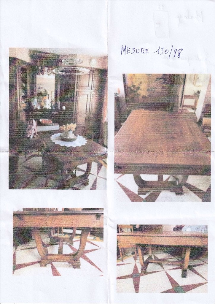 Table bois massif, Enlèvement