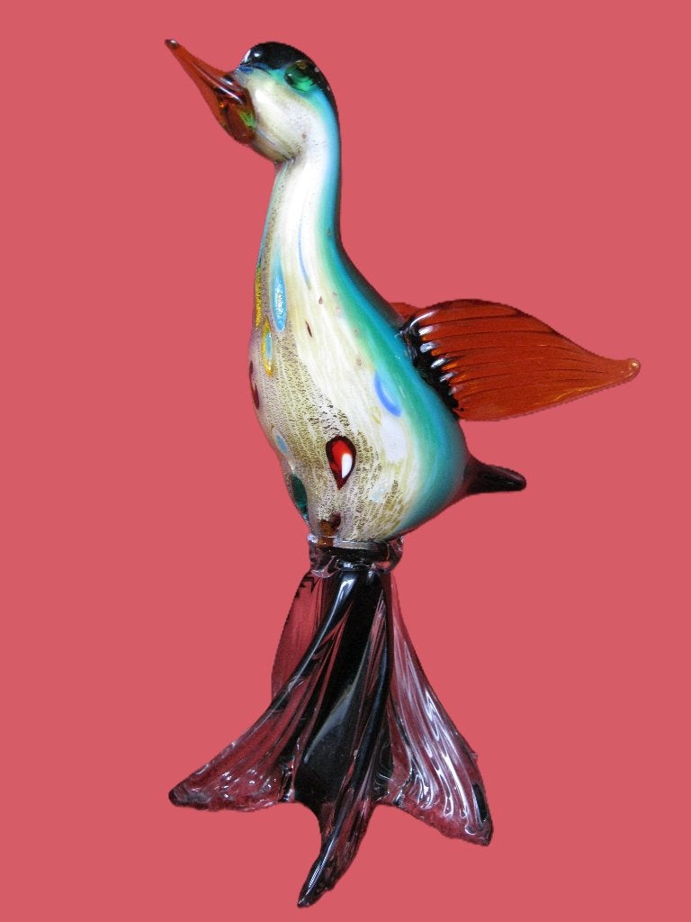 vogel in verre Murano 25,5cm hoog., Antiek en Kunst, Ophalen