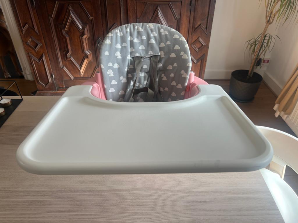 réducteur de chaise haute  et tablette de chaise, Enlèvement ou Envoi, Comme neuf, Chaise