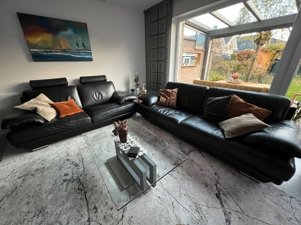 Ensemble de canapés en cuir Natuzzi – 2 et 3 places, Maison & Meubles, Enlèvement ou Envoi, Comme neuf, Cuir
