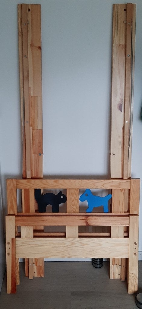 Peuterbedje Kritter + lattenbodem, + ( bescherming)matras, Kinderen en Baby's, 70 tot 85 cm, 140 tot 160 cm, Zo goed als nieuw