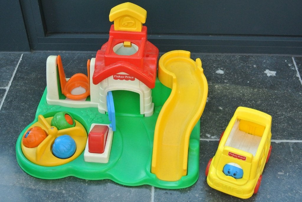 speeltuin met autobus met rollermannetjes van fisher price, Ophalen of Verzenden