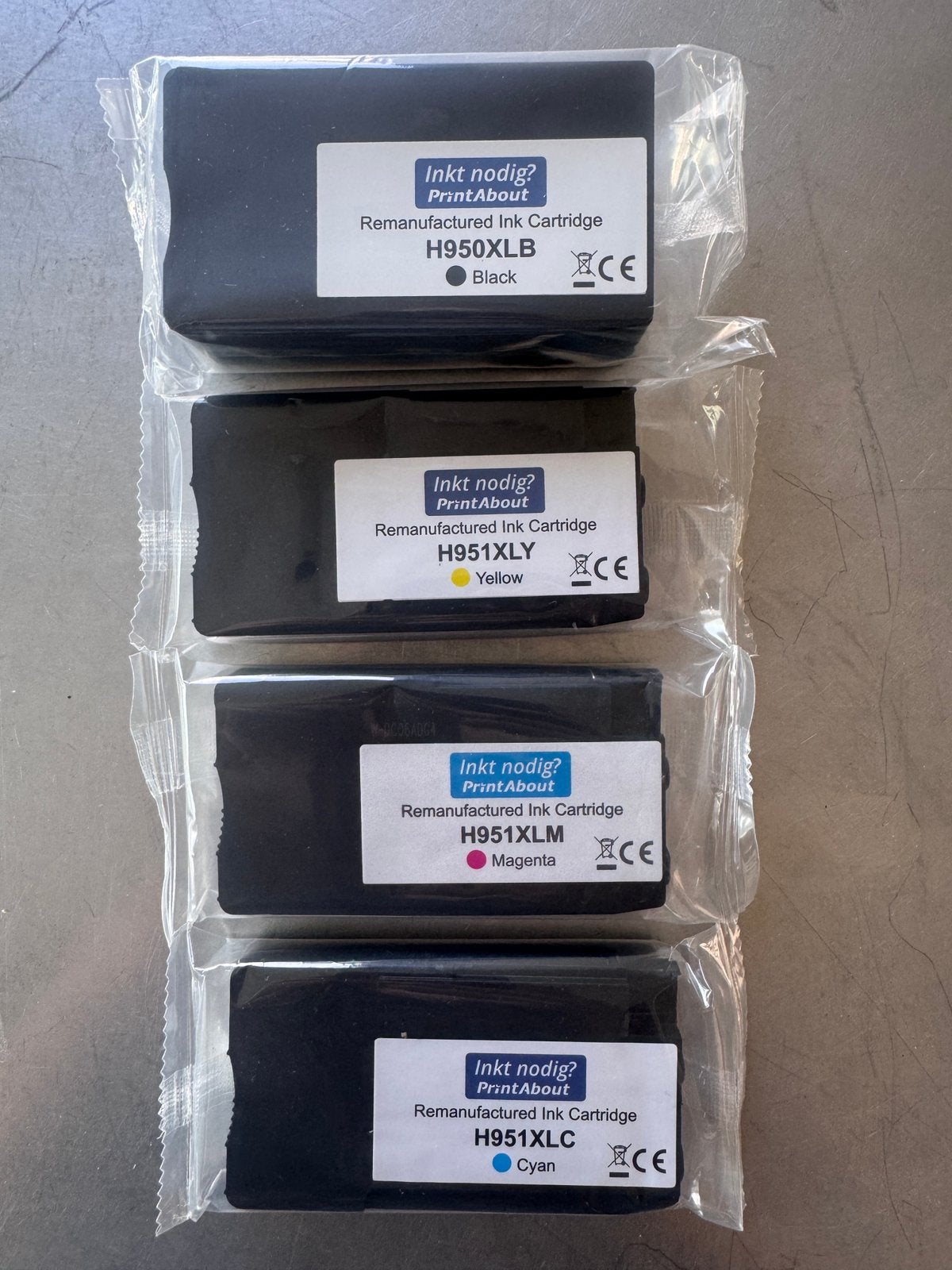 HP 950XL + 951XL Inktcartridges (4 stuks) – Nieuw in verpakk, Computers en Software, Printerbenodigdheden, Nieuw, Cartridge, Ophalen