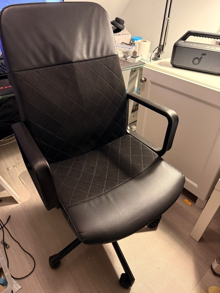IKEA RENBERGET Bureaustoel – Zwart – Goede Staat, Enlèvement ou Envoi, Comme neuf, Chaise de bureau, Ergonomique
